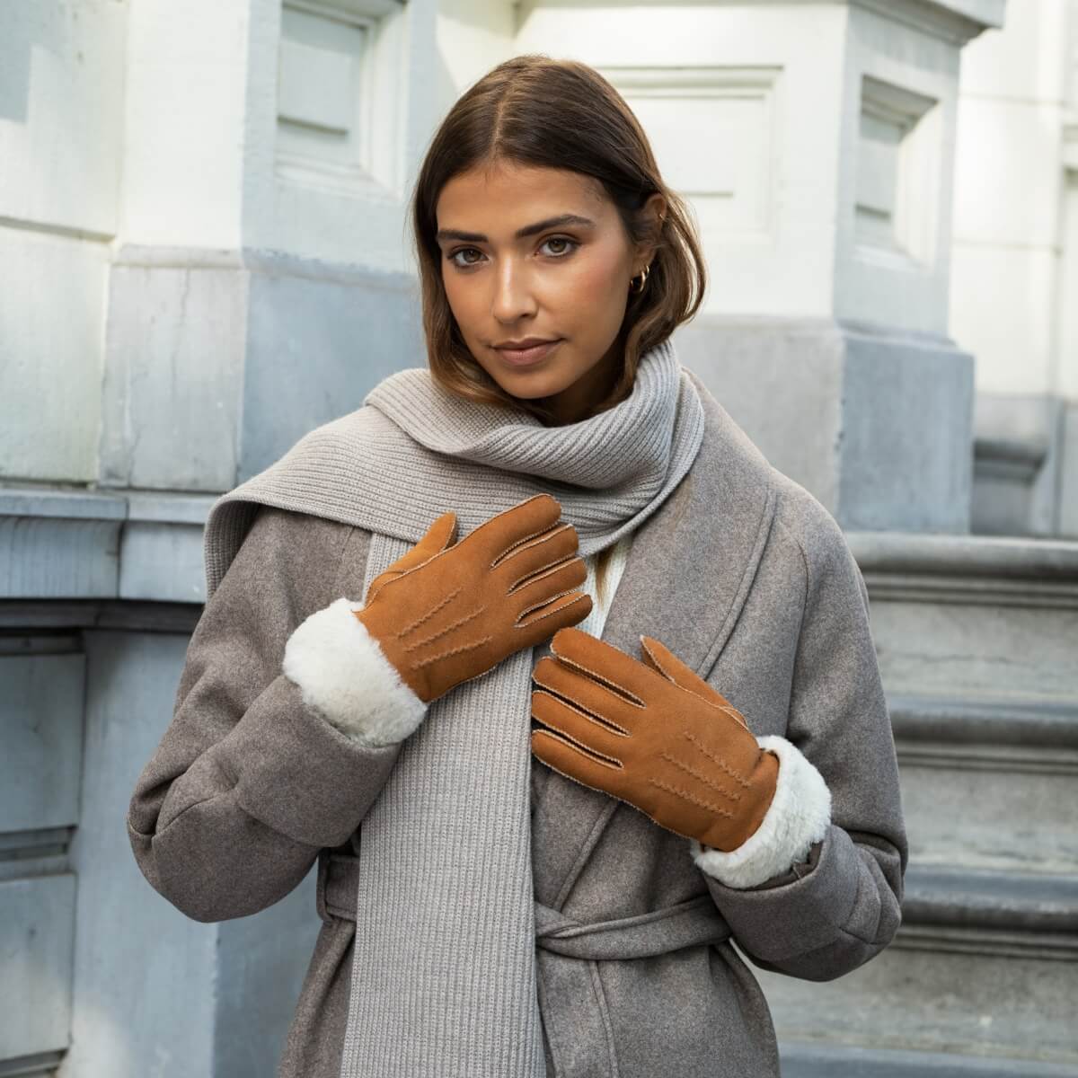 Giocante - suede leather gloves with luxurious sheep fur lining - Schwartz & von Halen - US - 5
