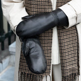 Mia – stylish leather mittens with luxurious lambswool lining & touchscreen feature - Schwartz & von Halen - US - 8