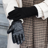 Nora - sheepskin leather gloves with faux fur lining & touchscreen feature - Schwartz & von Halen - US - 10