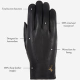 Al Capone – sheepskin leather gloves with luxurious faux fur lining & touchscreen feature - Schwartz & von Halen - US - 10