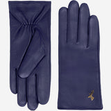 Ivy (blue) – sheepskin leather gloves with wool/cashmere lining & touchscreen feature - Schwartz & von Halen - US - 2