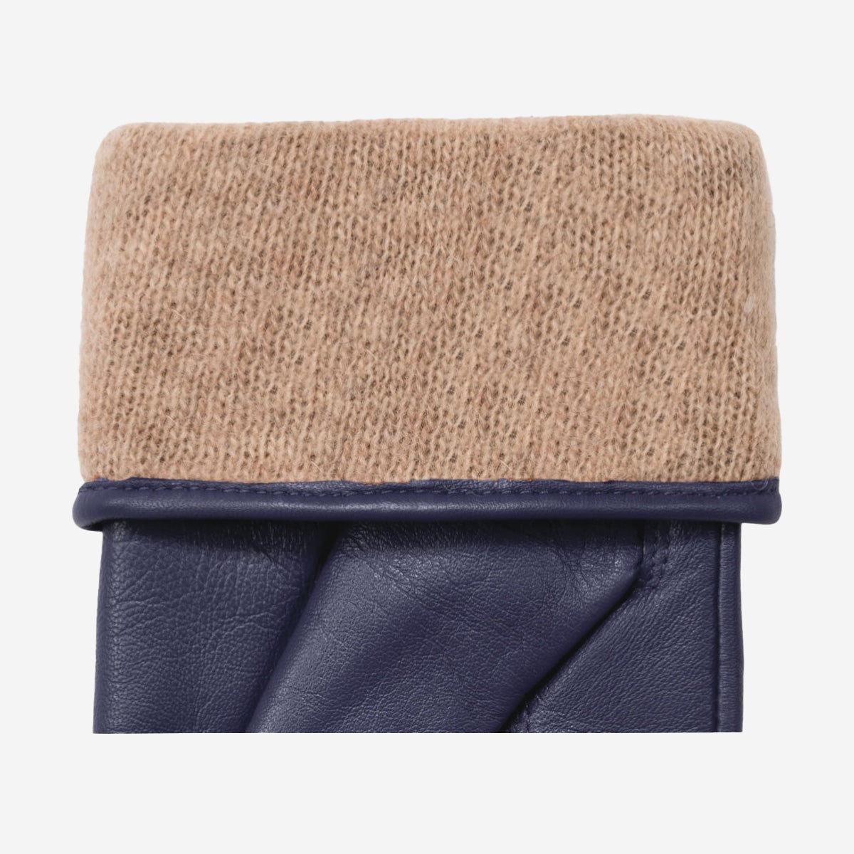Ivy (blue) – sheepskin leather gloves with wool/cashmere lining & touchscreen feature - Schwartz & von Halen - US - 3