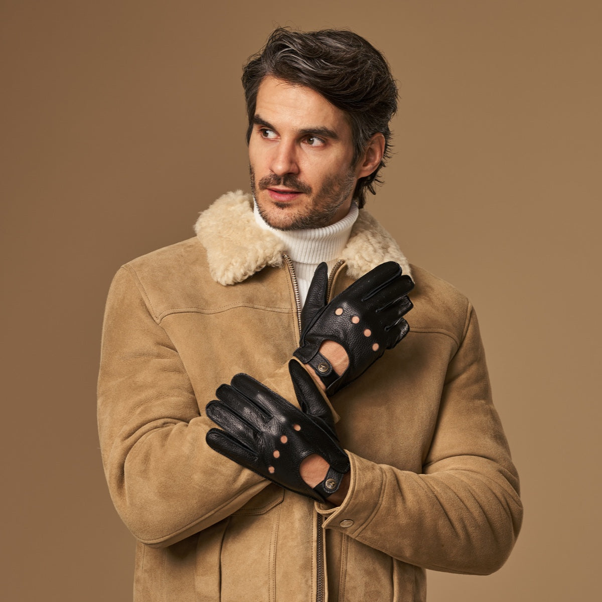 Austin (black) – luxurious driving gloves made of American deerskin leather - Schwartz & von Halen - EU - 3