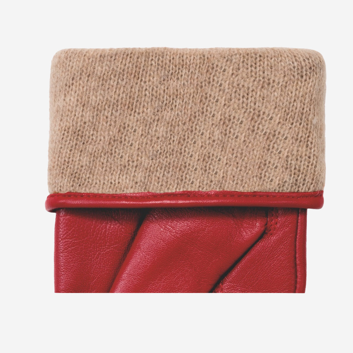 Ivy (red) – sheepskin leather gloves with wool/cashmere lining & touchscreen feature - Schwartz & von Halen - US - 3