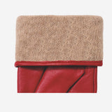 Ivy (red) – sheepskin leather gloves with wool/cashmere lining & touchscreen feature - Schwartz & von Halen - US - 3