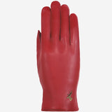 Ivy (red) – sheepskin leather gloves with wool/cashmere lining & touchscreen feature - Schwartz & von Halen - US - 1