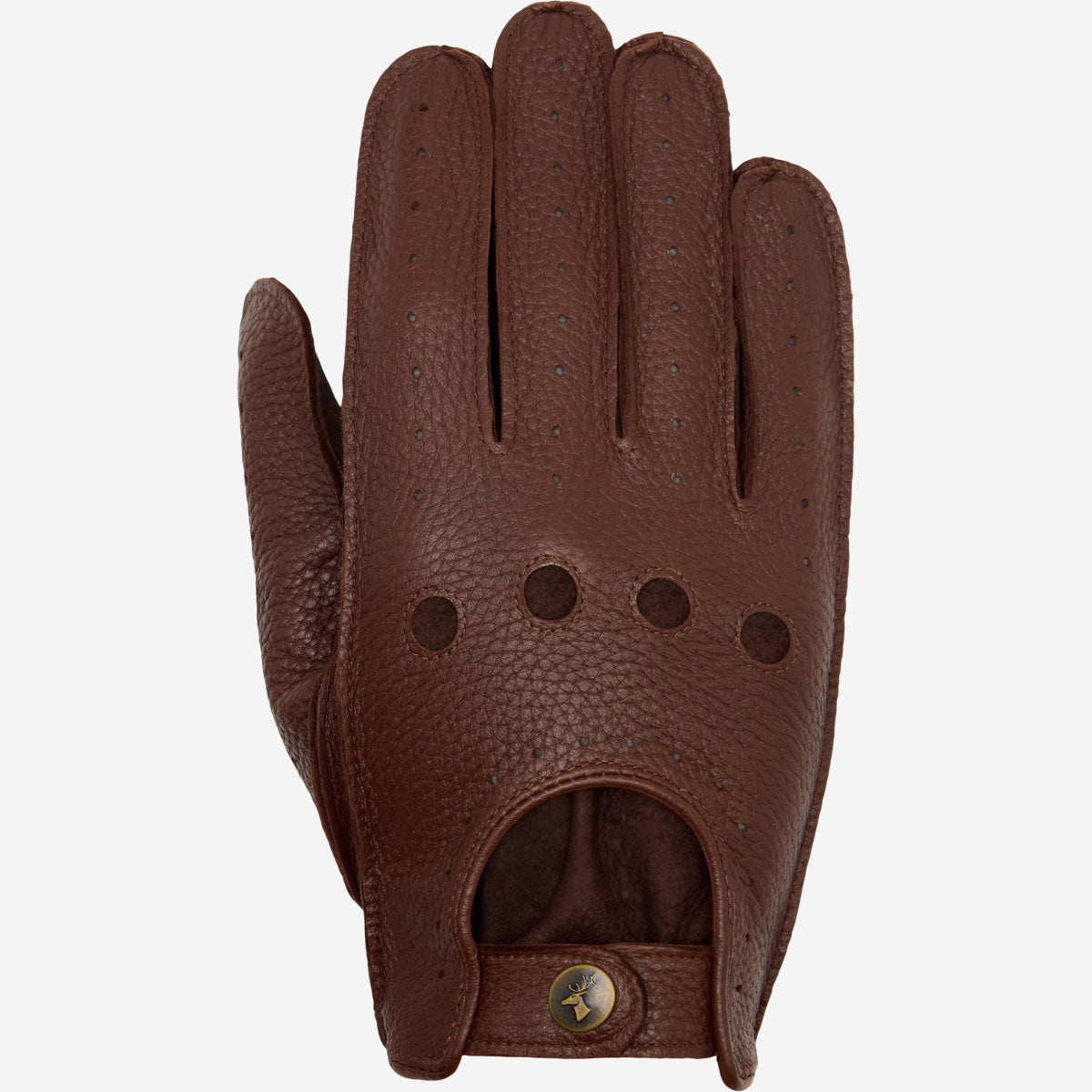 Austin (brown) – luxurious driving gloves made of American deerskin leather - Schwartz & von Halen - EU - 1