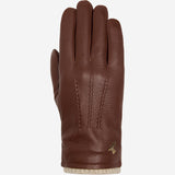 Columbus (brown) – luxurious deerskin (American deerskin) leather gloves with warm wool lining - Schwartz & von Halen - US - 1