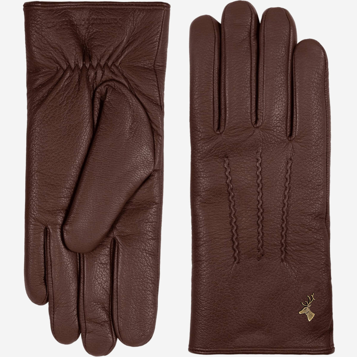 Hunter (brown) – goatskin gloves with lambswool lining & touchscreen feature - Schwartz & von Halen - US - 2