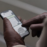 Hunter (brown) – goatskin gloves with lambswool lining & touchscreen feature - Schwartz & von Halen - US - 5