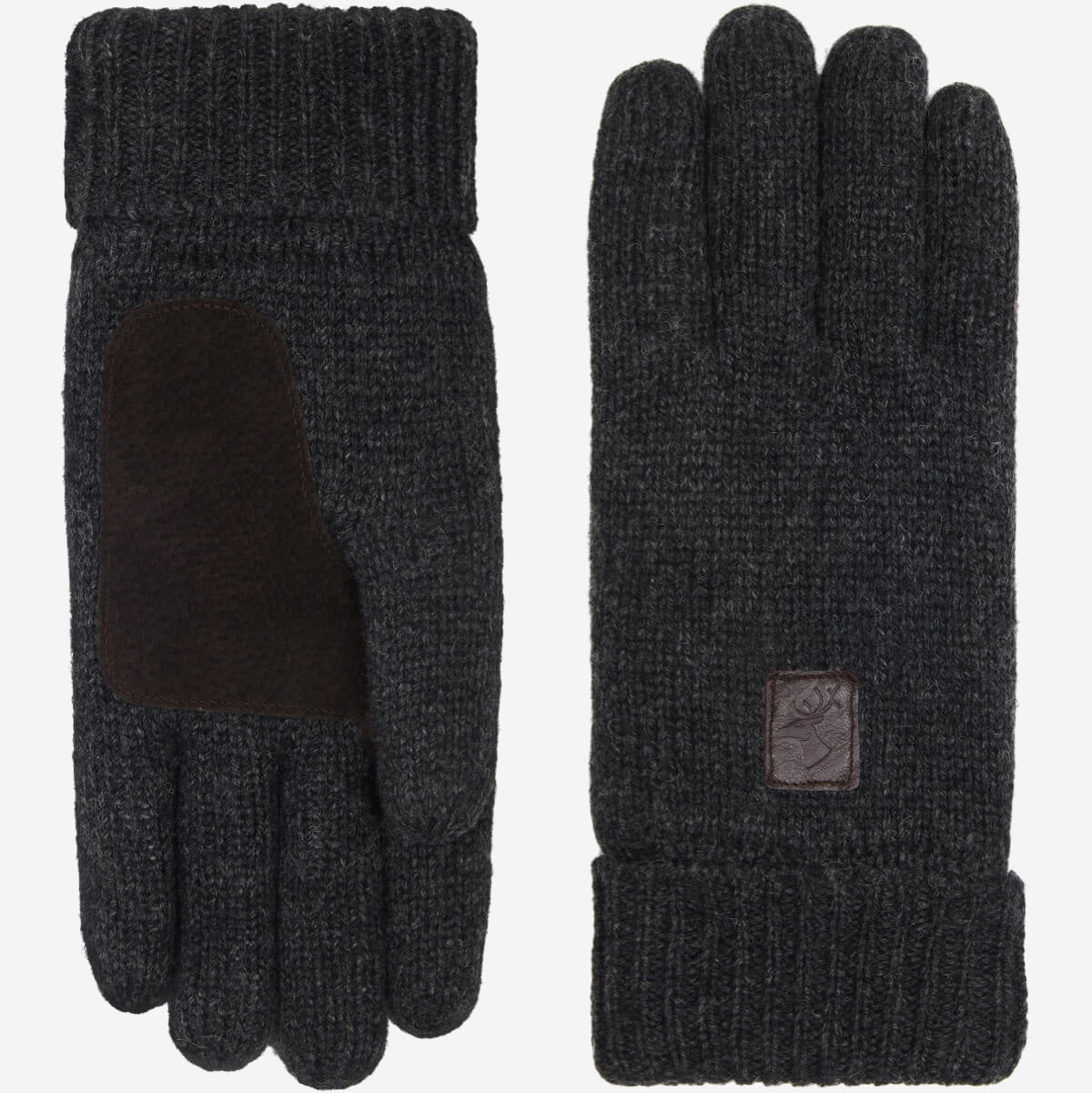 Hudson (dark grey) - knitted gloves from Shetland wool with warm fleece lining - Schwartz & von Halen - US - 2