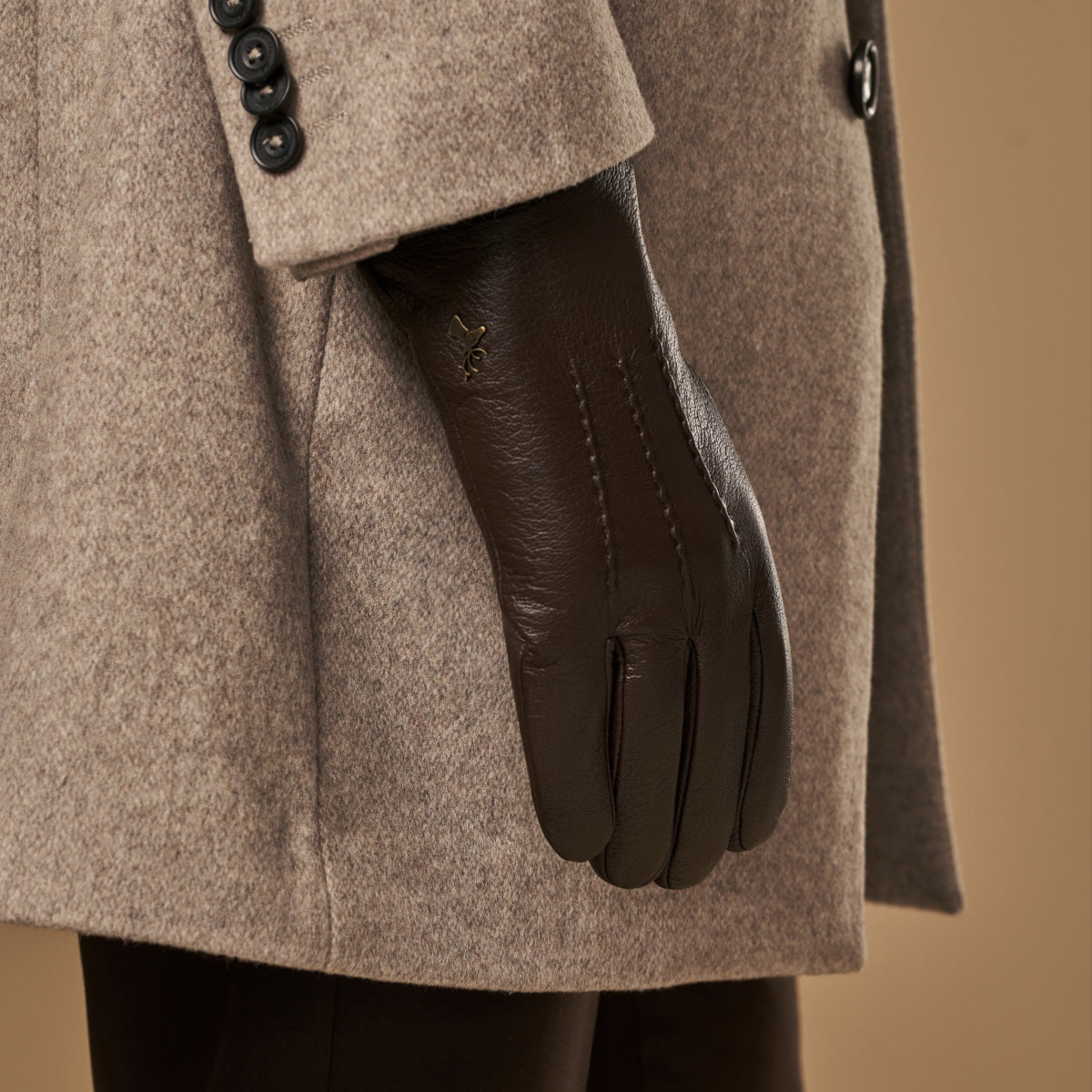 Hunter (brown) – goatskin gloves with lambswool lining & touchscreen feature - Schwartz & von Halen - US - 12