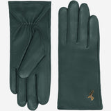 Ivy (dark green) - sheepskin leather gloves with wool/cashmere lining & touchscreen feature - Schwartz & von Halen - US - 2