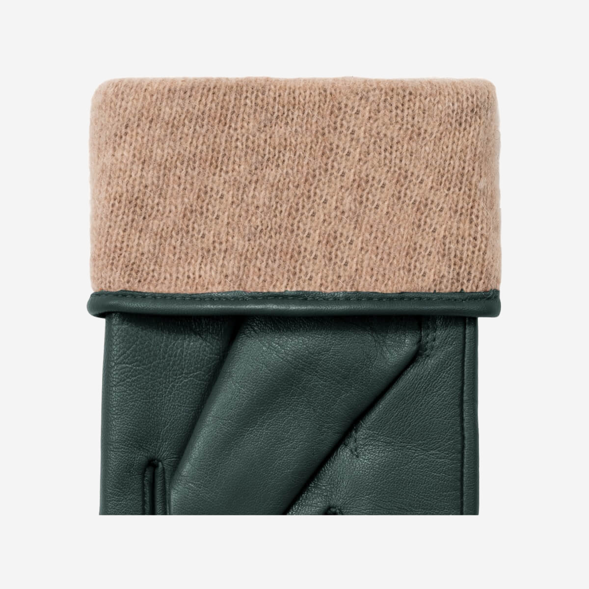 Ivy (dark green) - sheepskin leather gloves with wool/cashmere lining & touchscreen feature - Schwartz & von Halen - US - 3