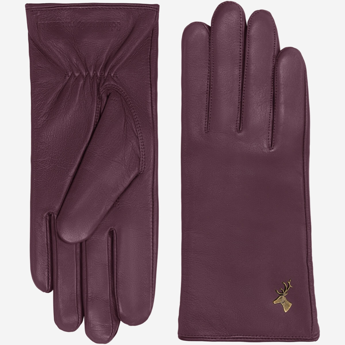 Ivy (purple) - sheepskin leather gloves with wool/cashmere lining & touchscreen feature - Schwartz & von Halen - US - 2