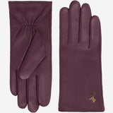 Ivy (purple) - sheepskin leather gloves with wool/cashmere lining & touchscreen feature - Schwartz & von Halen - US - 2