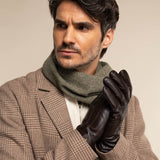 Jake (dark brown) - sheepskin gloves with warm fleece lining & touchscreen feature - Schwartz & von Halen - US - 5
