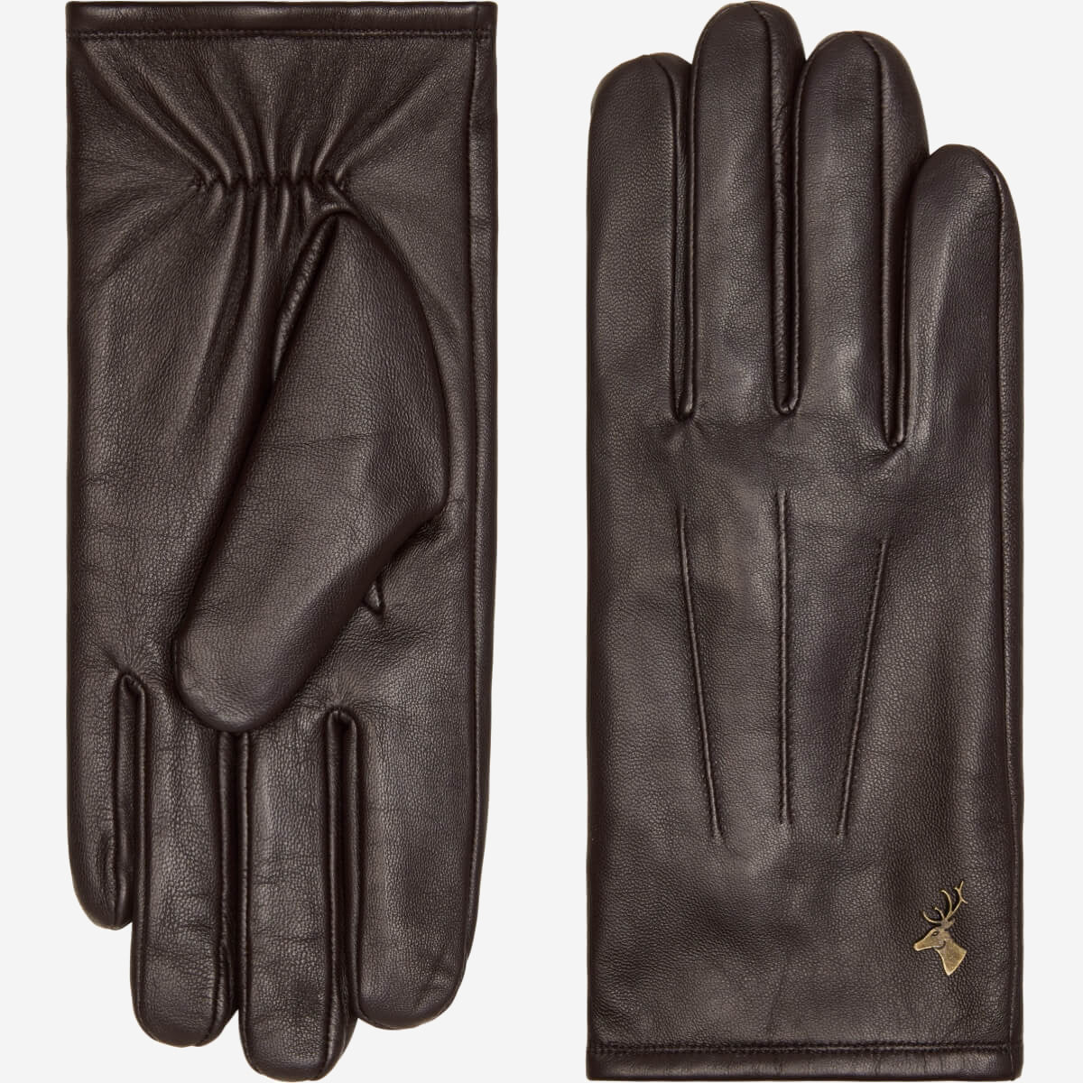 Jake (dark brown) - sheepskin gloves with warm fleece lining & touchscreen feature - Schwartz & von Halen - US - 2
