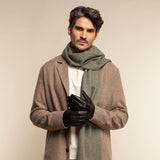Jake (dark brown) - sheepskin gloves with warm fleece lining & touchscreen feature - Schwartz & von Halen - US - 8