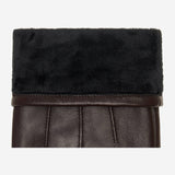 Jake (dark brown) - sheepskin gloves with warm fleece lining & touchscreen feature - Schwartz & von Halen - US - 3