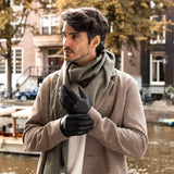 James (black) - classic sheepskin leather gloves with luxurious cashmere lining & touchscreen feature - Schwartz & von Halen - US - 8