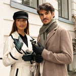 Jaxon (black) - goatskin leather gloves with luxurious faux fur lining & touchscreen feature  - Schwartz & von Halen - US - 8