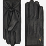Jaxon (black) - goatskin leather gloves with luxurious faux fur lining & touchscreen feature - Schwartz & von Halen - US - 2