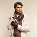 Jaxon (brown) - goatskin leather gloves with luxurious faux fur lining & touchscreen feature - Schwartz & von Halen - US - 5