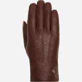 Jaxon (brown) - goatskin leather gloves with luxurious faux fur lining & touchscreen feature - Schwartz & von Halen - US - 1