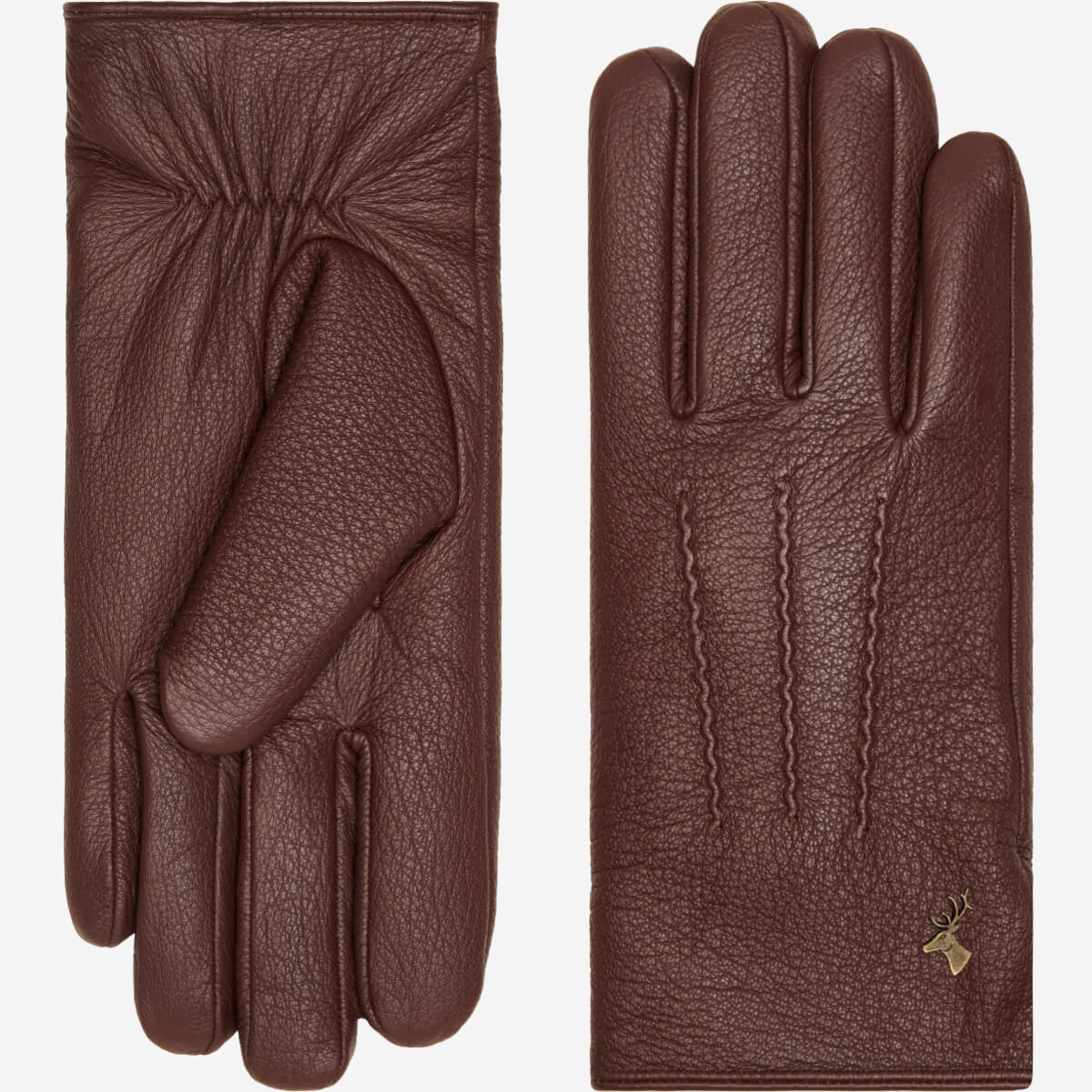 Jaxon (brown) - goatskin leather gloves with luxurious faux fur lining & touchscreen feature - Schwartz & von Halen - US - 2