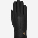 Julia (black) - goatskin leather gloves with luxury faux fur lining & touchscreen feature - Schwartz & von Halen - US - 1