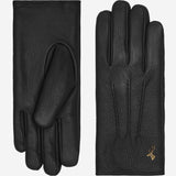 Julia (black) - goatskin leather gloves with luxury faux fur lining & touchscreen feature - Schwartz & von Halen - US - 2