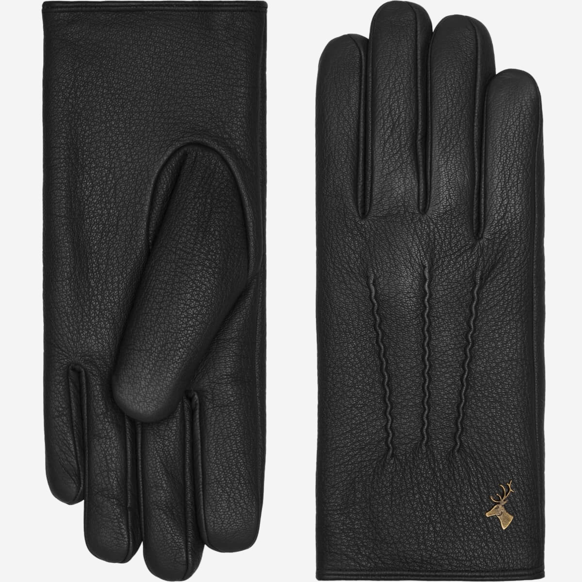 Lederhandschuhe Damen - Schwarz - Kunstpelzfutter
