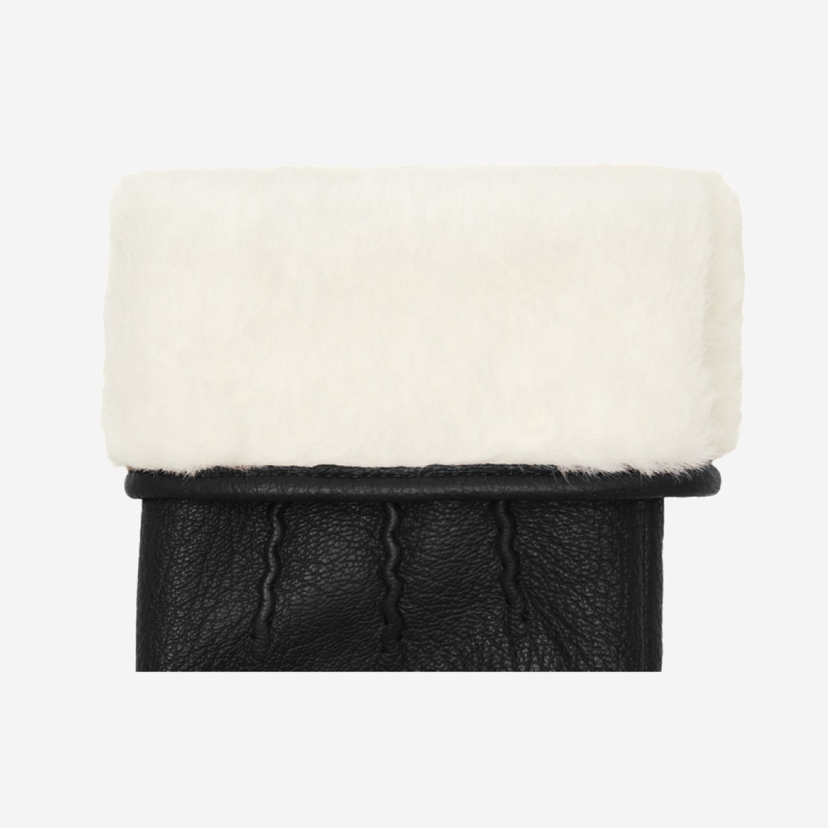 Julia (black) - goatskin leather gloves with luxury faux fur lining & touchscreen feature - Schwartz & von Halen - US - 3