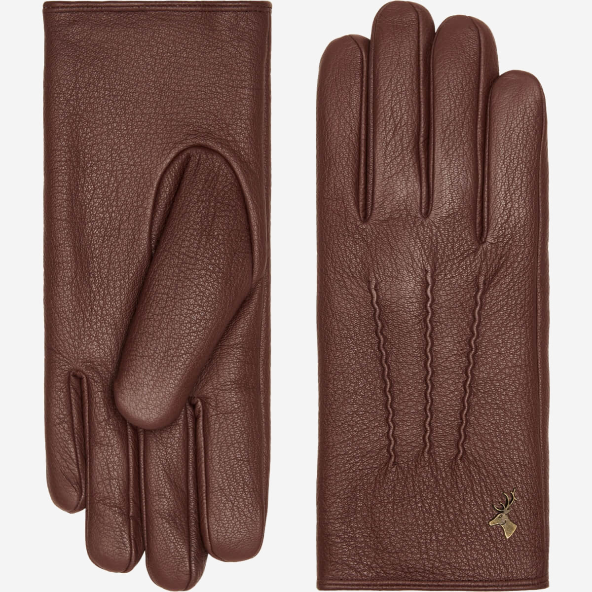 Braune Lederhandschuhe – Damen – Touchscreen-Funktion