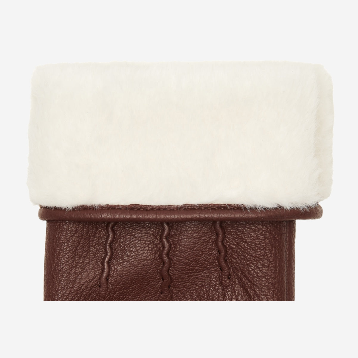 Julia (brown) - goatskin leather gloves with luxury faux fur lining & touchscreen feature - Schwartz & von Halen - US - 3