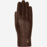 Lily (dark brown) - sheepskin leather gloves with warm fleece lining & touchscreen feature - Schwartz & von Halen - US - 1