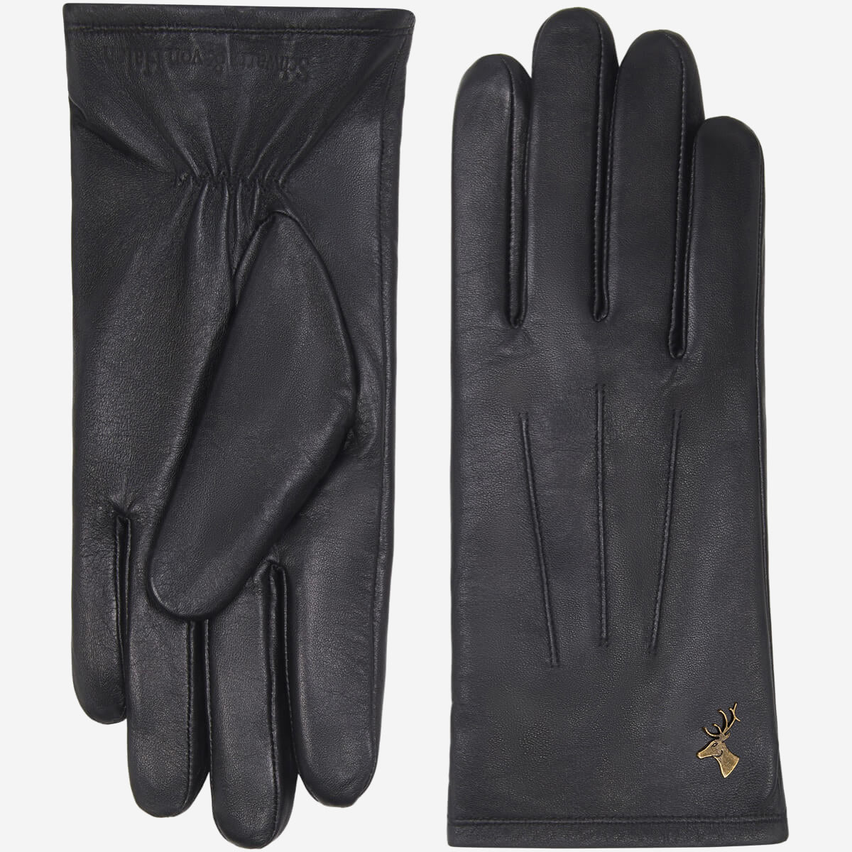 Lily (black) - sheepskin leather gloves with warm fleece lining & touchscreen feature - Schwartz & von Halen - US - 2