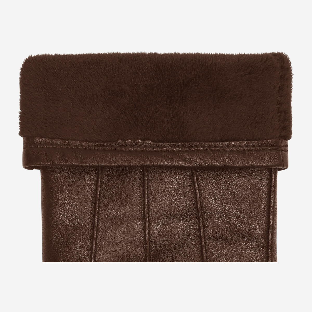 Lily (dark brown) - sheepskin leather gloves with warm fleece lining & touchscreen feature - Schwartz & von Halen - US - 3