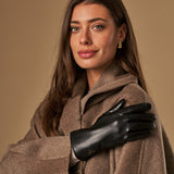 Luna - vegan leather gloves with warm fleece lining & touchscreen feature - Schwartz & von Halen - US - 9