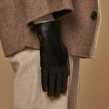 Luna - vegan leather gloves with warm fleece lining & touchscreen feature - Schwartz & von Halen - US - 10