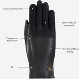 Luna - vegan leather gloves with warm fleece lining & touchscreen feature - Schwartz & von Halen - US - 12
