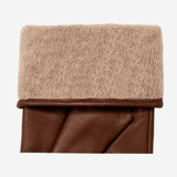 Ivy (cognac) - sheepskin leather gloves with wool/cashmere lining & touchscreen feature - Schwartz & von Halen - US - 3