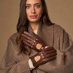 Marley (brown) – luxurious driving gloves made of American deerskin leather - Schwartz & von Halen - EU - 7
