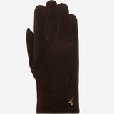 Matthew (brown) - suede goatskin leather gloves with luxurious sheep fur lining - Schwartz & von Halen - US - 1
