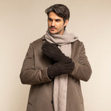 Matthew (brown) - suede goatskin leather gloves with luxurious sheep fur lining - Schwartz & von Halen - US - 5