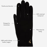 Nora - sheepskin leather gloves with faux fur lining & touchscreen feature - Schwartz & von Halen - US - 11