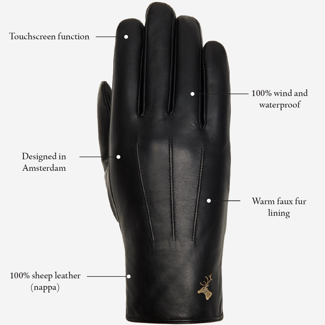 Olivia – sheepskin gloves with luxurious faux fur lining & touchscreen feature - Schwartz & von Halen - US - 13