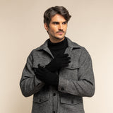 Rex (black) - suede goatskin leather gloves with luxurious wool/cashmere lining - Schwartz & von Halen - US - 5