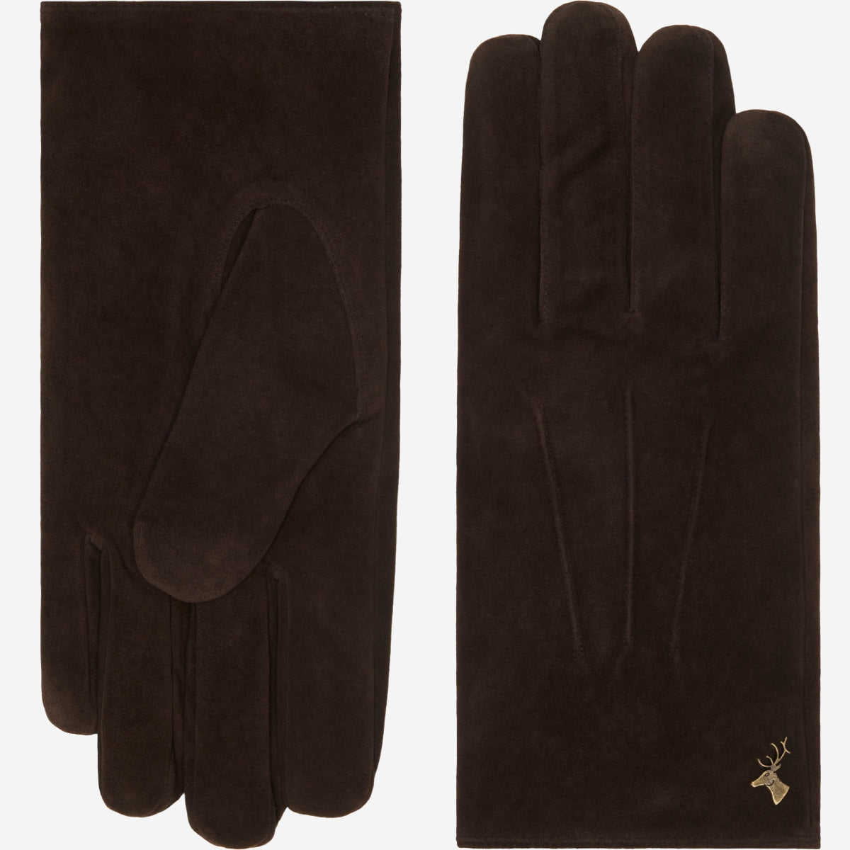 Wildleder Handschuhe - Herren – Kaschmirfutter – Braun